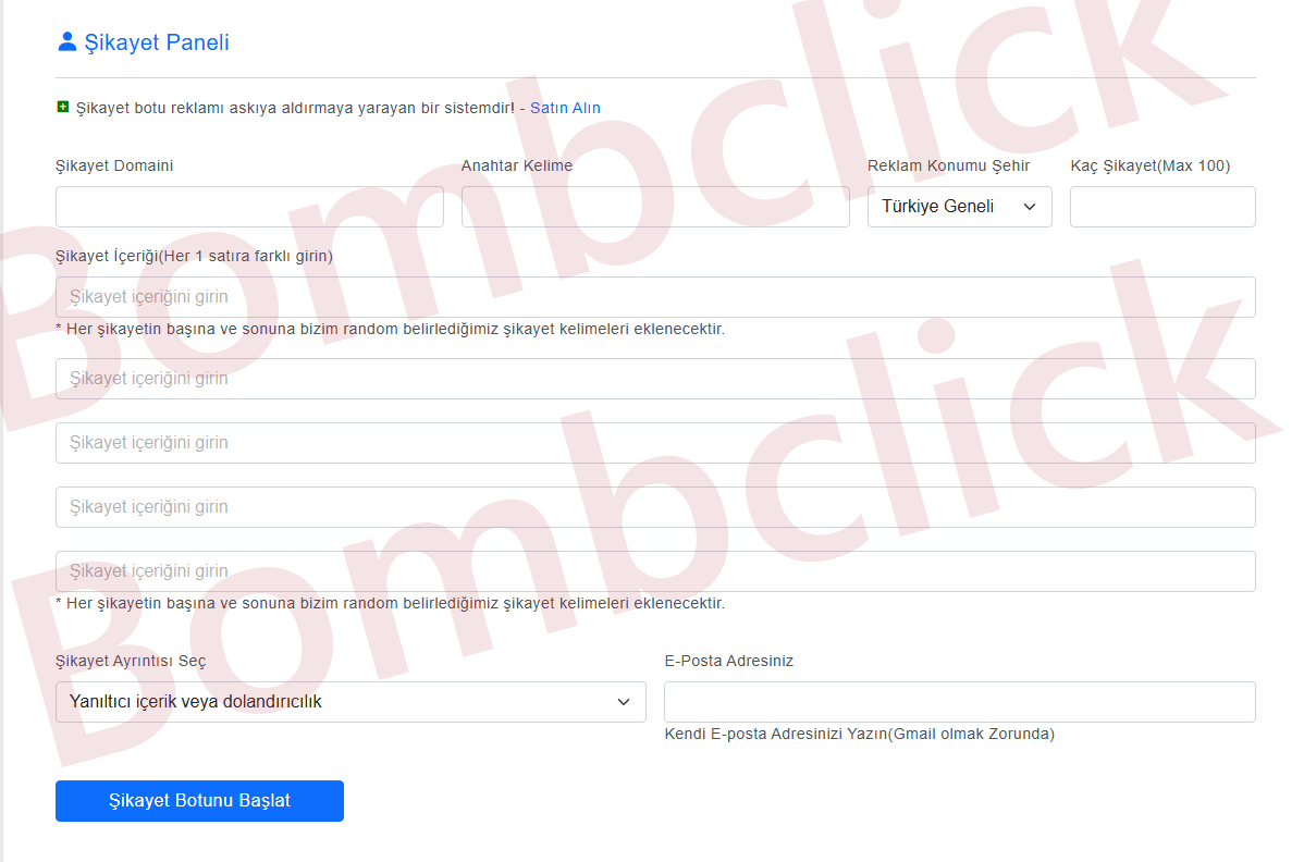 Google Reklam Şikayet Botu